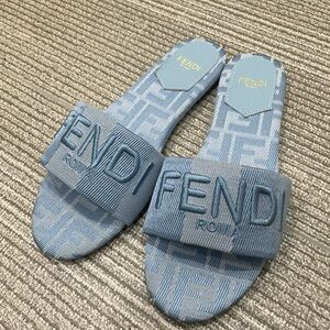Fendi Women's Blue Slippers